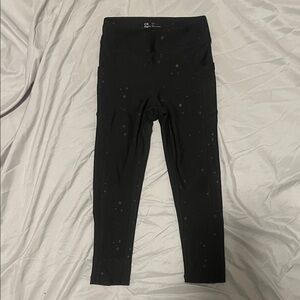 GAP Fit Kids Starry Black Leggings Size 4Y